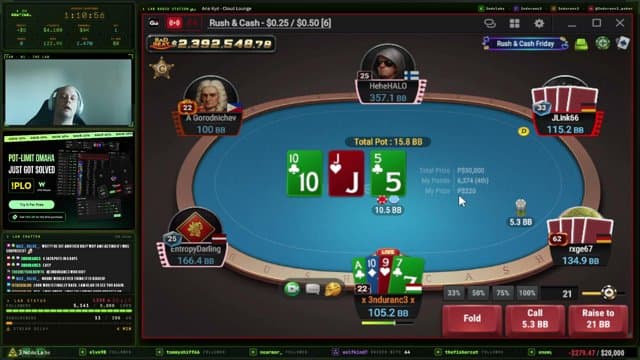 3nduranc3 playing Poker - Live Casino Stream