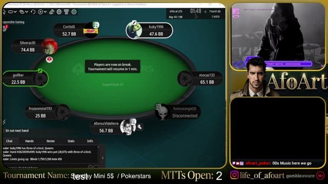 afoart_poker playing Poker - Live Casino Stream