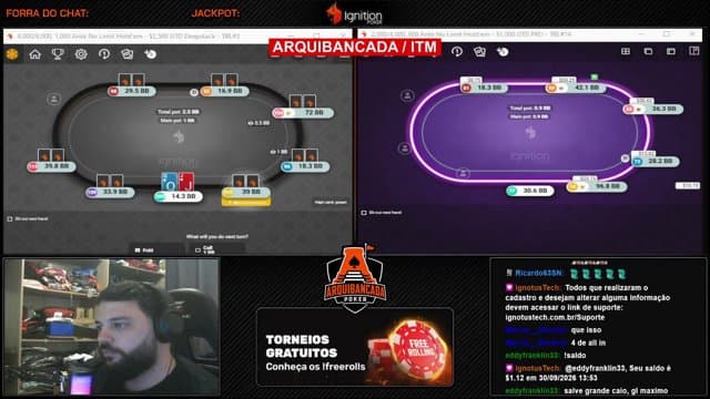 ArquibancadaPoker playing Poker - Live Casino Stream