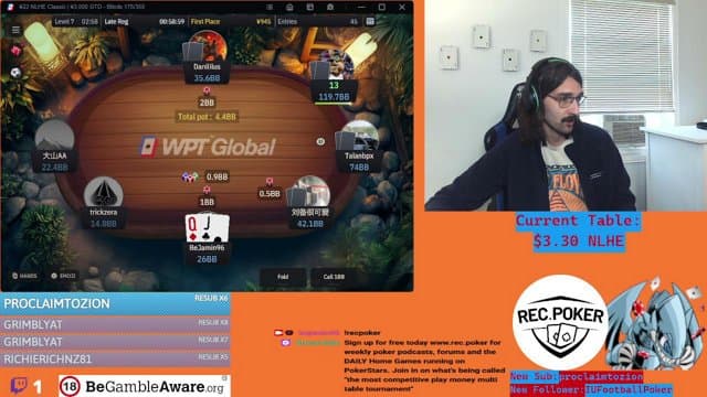 bejamin96 playing Poker - Live Casino Stream