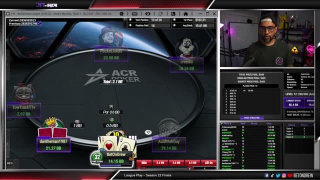 BetOnDrew playing Poker - Live Casino Stream