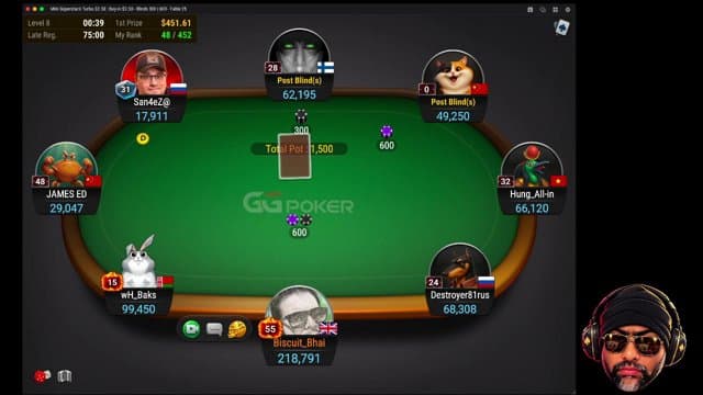biscuitpoker23 playing Poker - Live Casino Stream