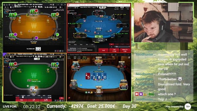 BojLee playing Poker - Live Casino Stream