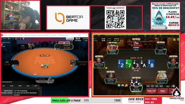 caiobrick playing Poker - Live Casino Stream