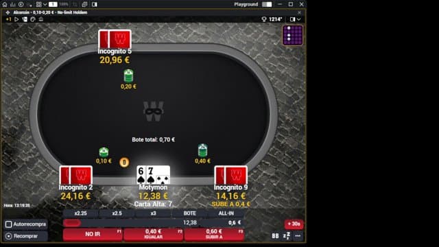 Cienfuegos1987 playing Poker - Live Casino Stream