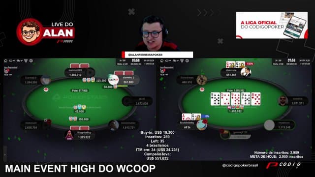 CodigoPokerBrasil playing Poker - Live Casino Stream