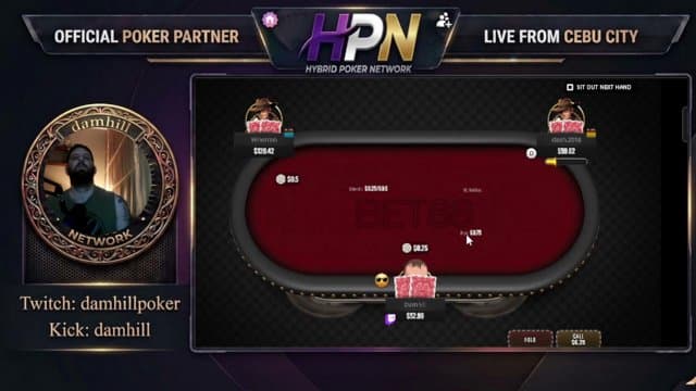 damhillpoker playing Poker - Live Casino Stream