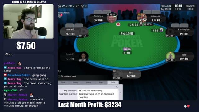 DeeeTeeePoker playing Poker - Live Casino Stream