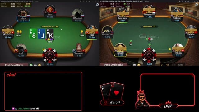 dilard47 playing Poker - Live Casino Stream