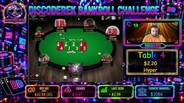 DiscoDerek playing Poker - Live Casino Stream