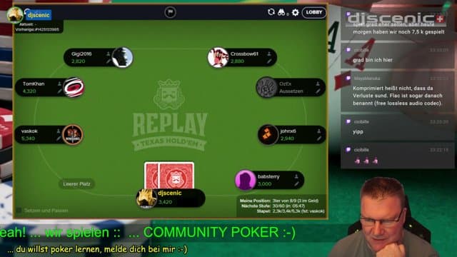 djscenic playing Poker - Live Casino Stream