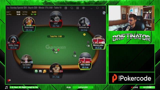 Drift playing Poker - Live Casino Stream