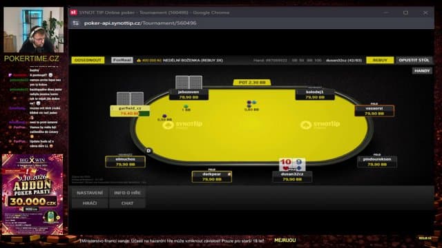 dusan32cz playing Poker - Live Casino Stream