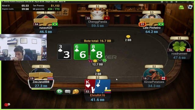 elv1s167 playing Poker - Live Casino Stream