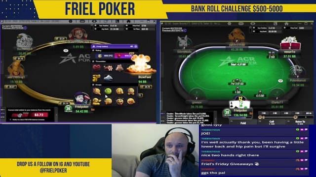 Frielpoker playing Poker - Live Casino Stream