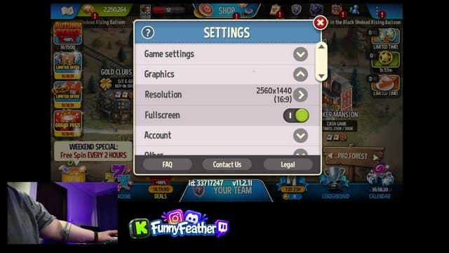 funnyfeather7 playing Governor of Poker 3 - Live Casino Stream