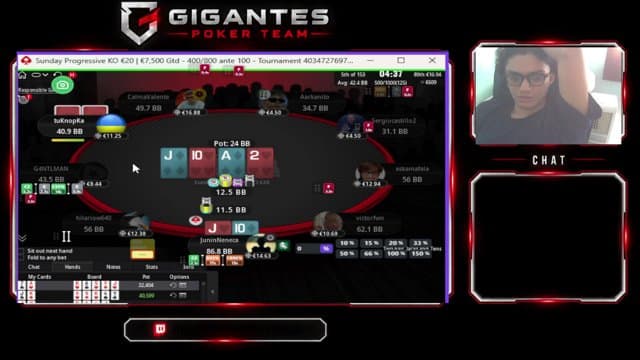 GigantesPokerTeam1 playing Poker - Live Casino Stream