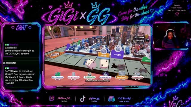 GiGiluv_GG playing Monopoly - Live Casino Stream