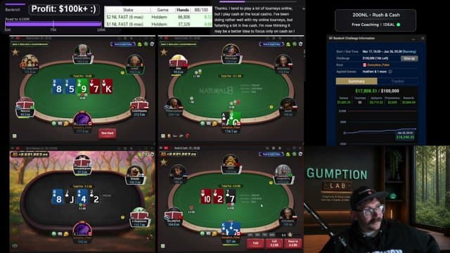 GumptionPoker playing Poker - Live Casino Stream