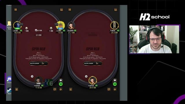 H2school playing Poker - Live Casino Stream