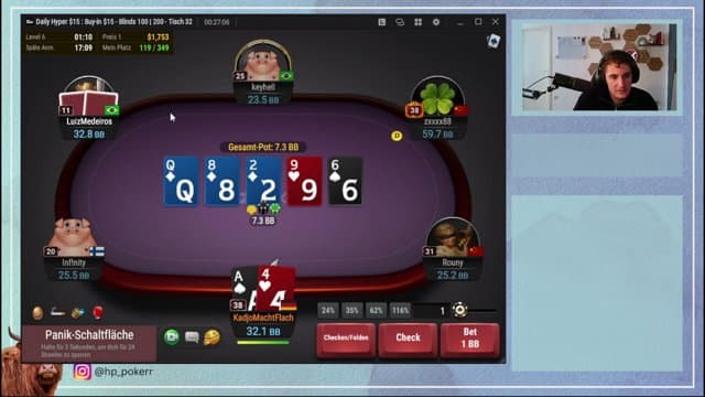 hp_poker playing Poker - Live Casino Stream