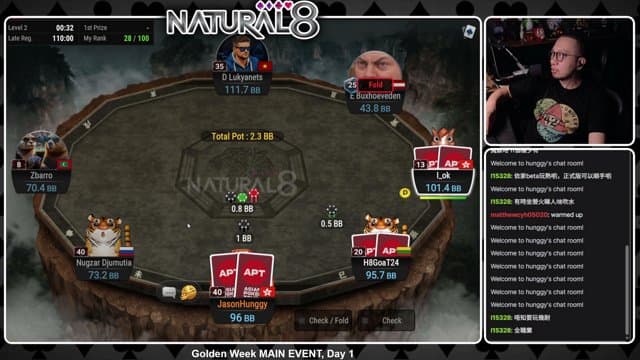 Hunggy playing Poker - Live Casino Stream