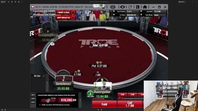 illusorypoker playing Poker - Live Casino Stream