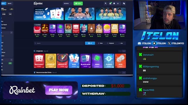 ItsLon1 playing Slots - Live Casino Stream