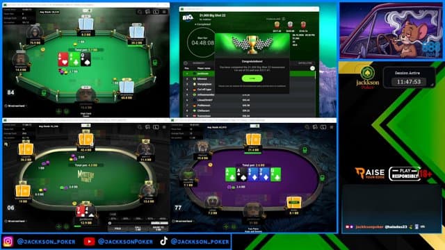 jackksonpoker playing Poker - Live Casino Stream