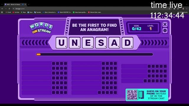 JamesXCaliber playing Words On Stream - Live Casino Stream
