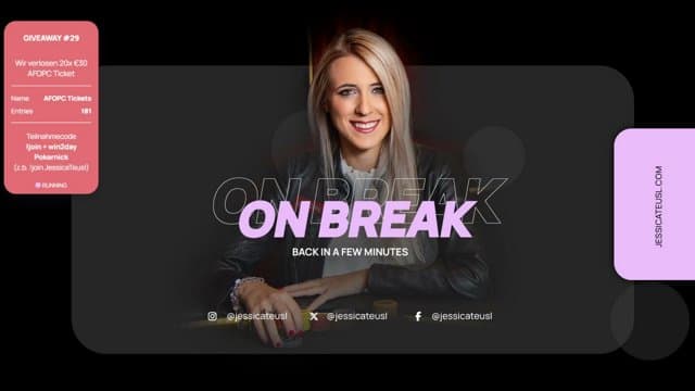 jessicateusl playing Poker - Live Casino Stream