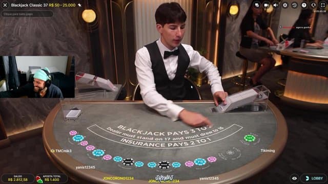 jhowrj1 playing Virtual Casino - Live Casino Stream