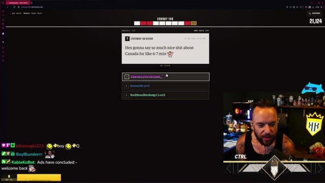 Kable playing Just Chatting - Live Casino Stream