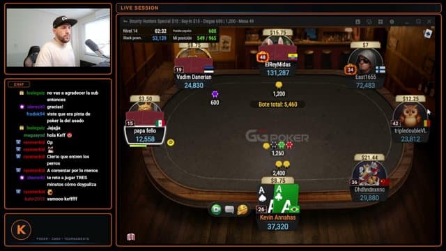 KevinAnnahas playing Poker - Live Casino Stream