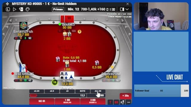 kevinpokeres playing Poker - Live Casino Stream