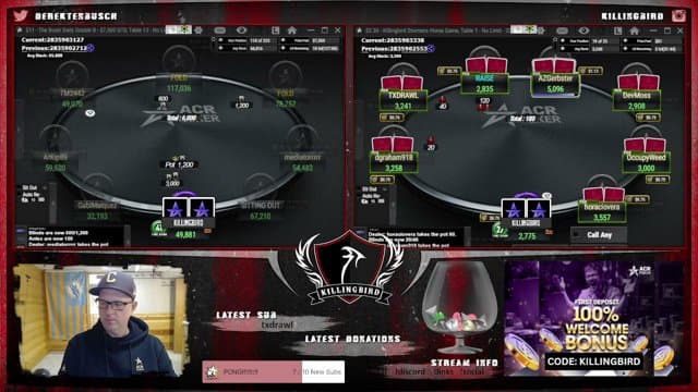 Killingbird playing Poker - Live Casino Stream
