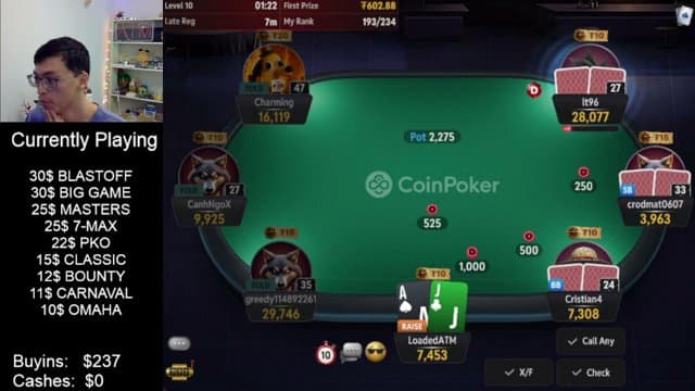 loadedatm playing Poker - Live Casino Stream