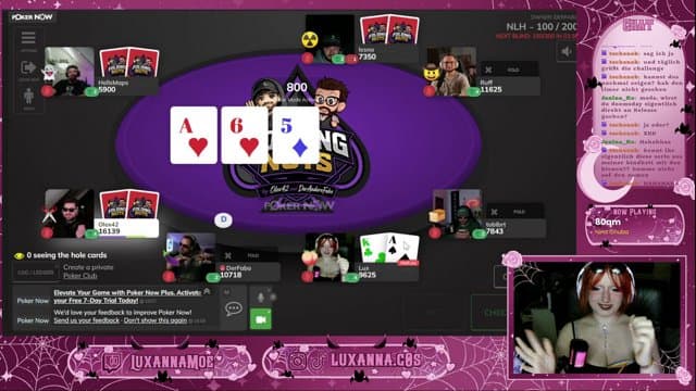 LuxannaMoe playing Poker - Live Casino Stream
