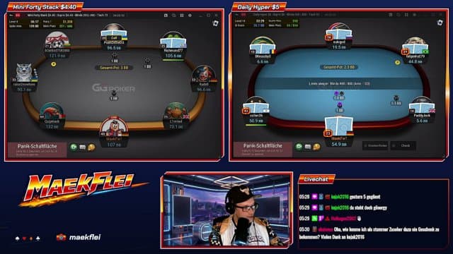 maekflei playing Poker - Live Casino Stream