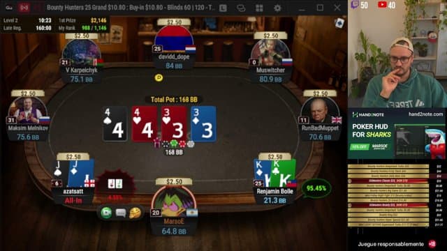 marsoe23 playing Poker - Live Casino Stream