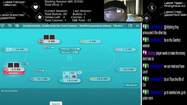 nittyliving playing Poker - Live Casino Stream