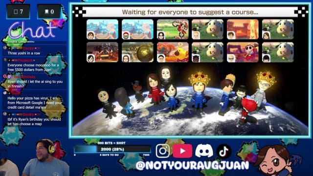 NotYourAvgJuan playing Mario Kart 8 Deluxe - Live Casino Stream