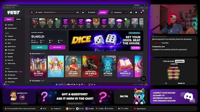 padrebobo playing Slots - Live Casino Stream