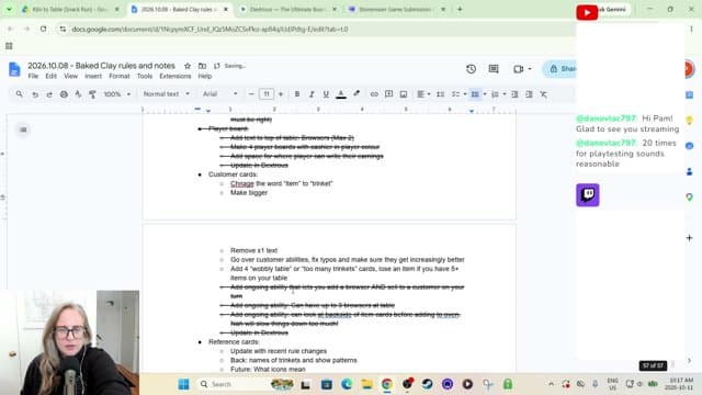 pamwallsgamedesign playing Board Games - Live Casino Stream