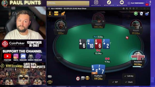 PaulPunts playing Poker - Live Casino Stream