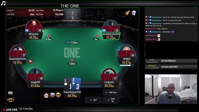pmanprays playing Poker - Live Casino Stream