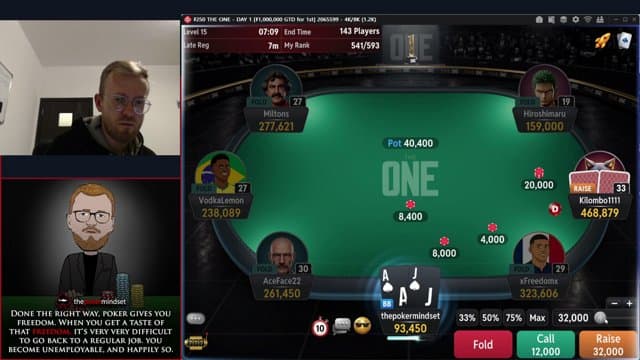 PokerMindset playing Poker - Live Casino Stream