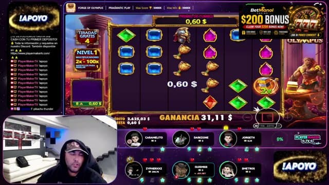 promogambler playing Slots - Live Casino Stream