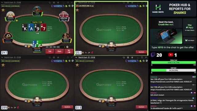 rake2high playing Poker - Live Casino Stream
