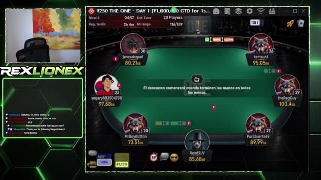 RexlionexPoker playing Poker - Live Casino Stream